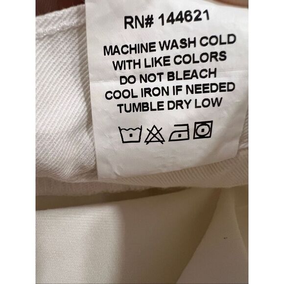 Denimist Women's White Wide Leg Relaxed Blair Double Pleated Pant Size 32 NWOT - Picture 14 of 14